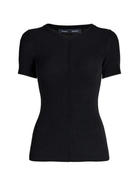Proenza Schouler Sky ribbed T-shirt - Black - zdjęcie produktu nr 1