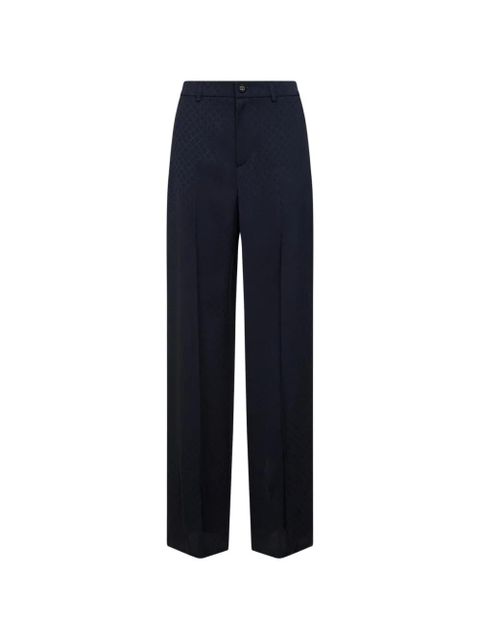Gucci diamond-jacquard trousers - Blue - zdjęcie produktu nr 1