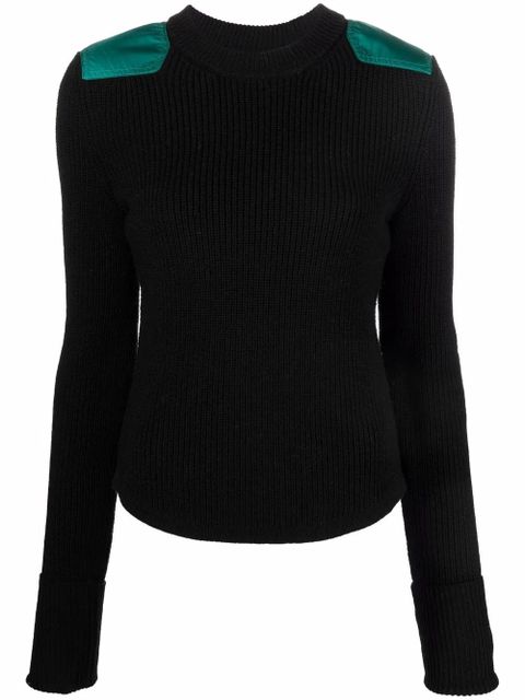 ISABEL MARANT two-tone knitted jumper - Black - zdjęcie produktu nr 1
