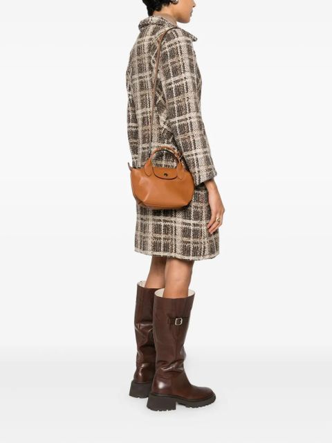 Longchamp Le Pliage Xtra XS leather tote bag - Brown