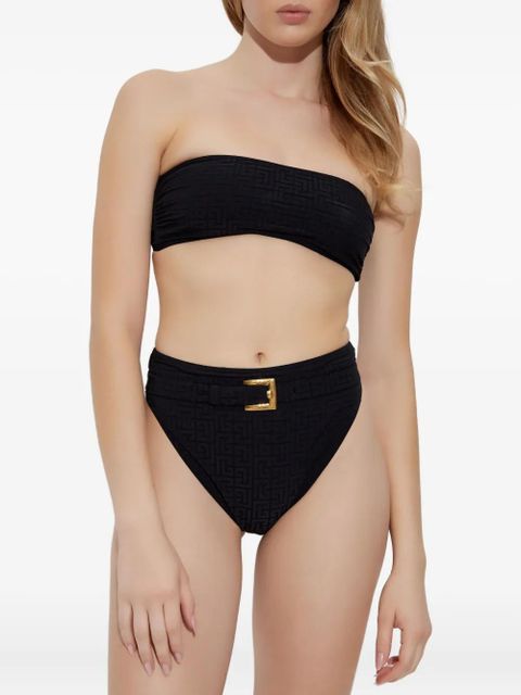 Balmain belted-waist bikini - Black