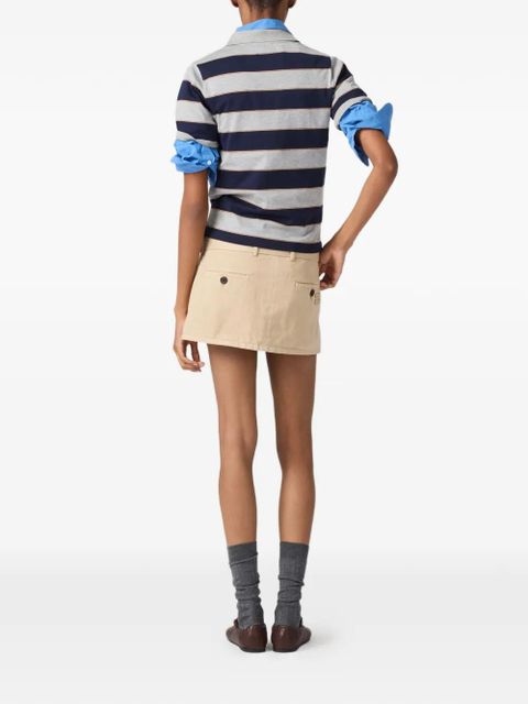 Miu Miu welt-pocket mini skirt - Neutrals