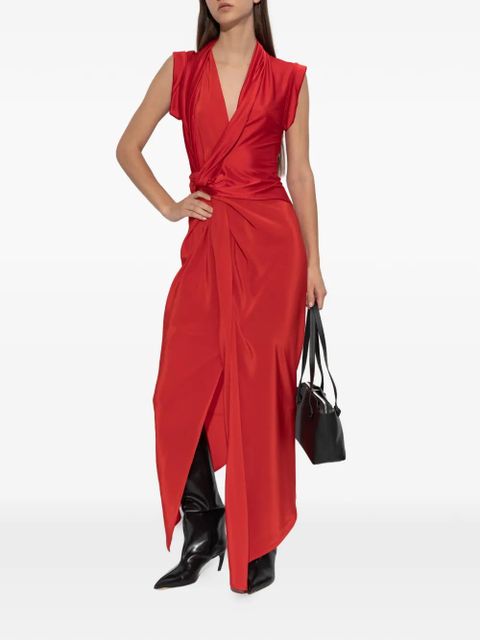 Victoria Beckham knot detail maxi dress - Red - zdjęcie produktu nr 2