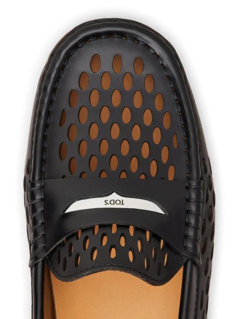 Tod's perforated loafers - Black