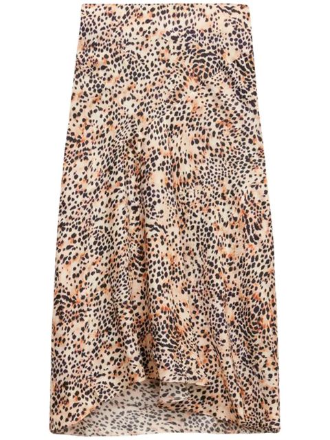 ISABEL MARANT Lisanne animal-print midi skirt - Neutrals - zdjęcie produktu nr 1