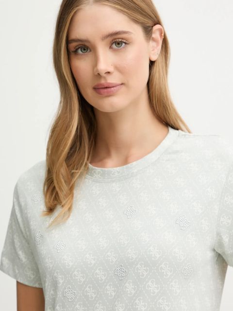 Guess t-shirt bawełniany RHOMBUS damski V5BI14 I3Z14