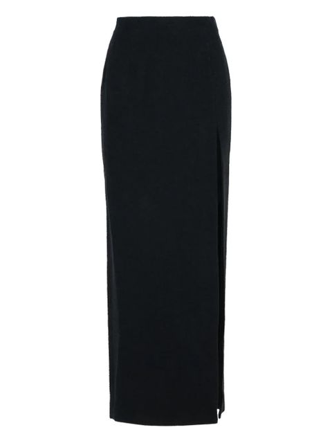 Alessandra Rich side-split wool-blend skirt - Black - zdjęcie produktu nr 1