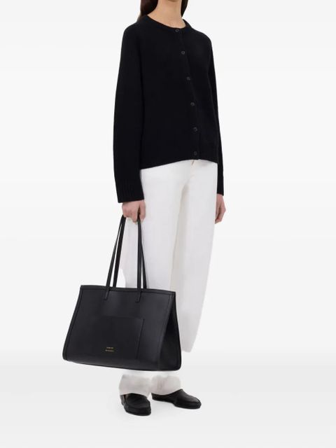 LouLou de Saison Aidar Lds ribbed crew-neck cardigan - Black