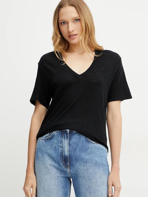 BOSS Orange t-shirt lniany C_Ela_1 - zdjęcie produktu nr 2