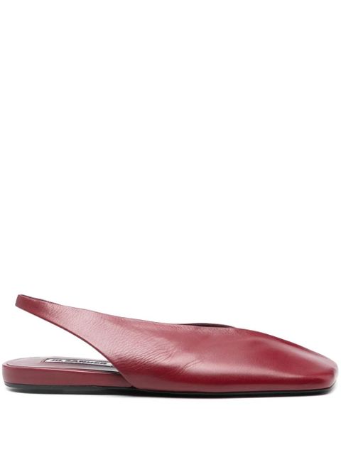 Jil Sander leather ballet flats - Red - zdjęcie produktu nr 1