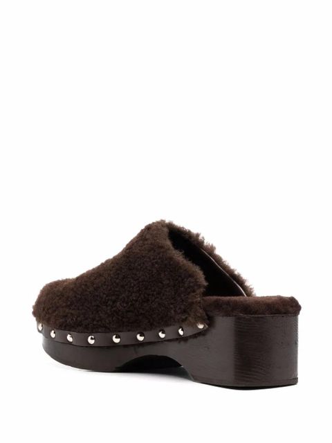 Ancient Greek Sandals 50mm closed sheepskin clogs - Brown - zdjęcie produktu nr 2