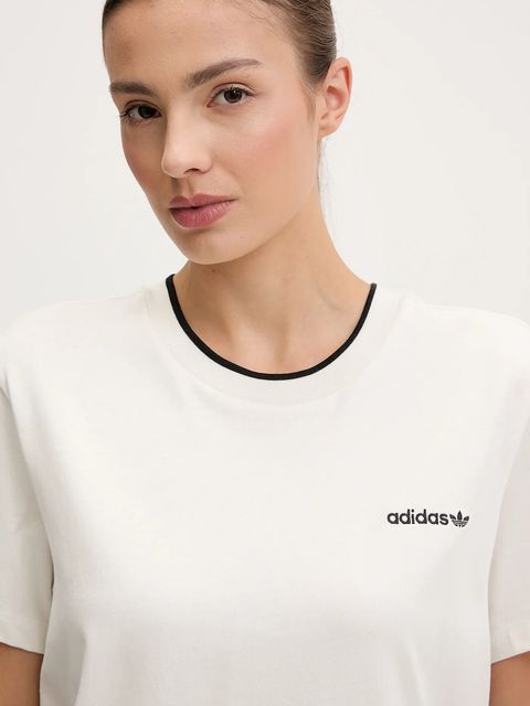 adidas Originals t-shirt bawełniany Graphic Loose T damski kolor biały JC7768 - zdjęcie produktu nr 2