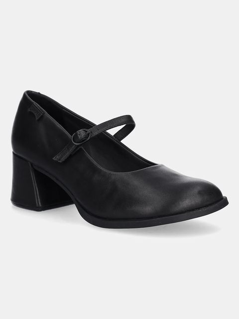 Camper czółenka skórzane Kora kolor czarny na słupku K201799-001 - zdjęcie produktu nr 1