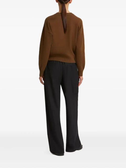 Yves Salomon cargo drawstring trousers - Black