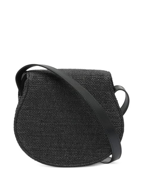Chloé Marcie woven-detail flap shoulder bag - Black