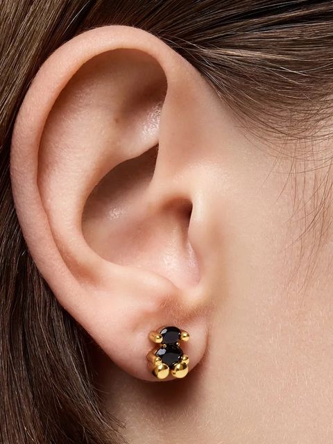 Tous kolczyki ze srebra pokrytego złotem Bold Bear Gem 1004226800