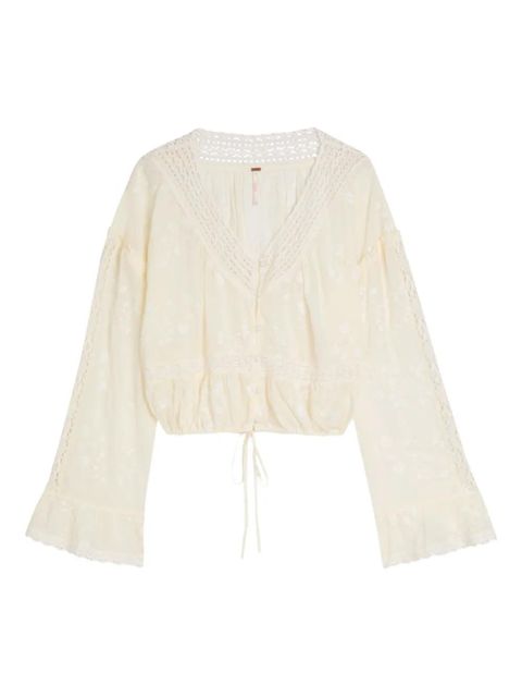 Free People floral-embroidered blouse - Neutrals - zdjęcie produktu nr 1