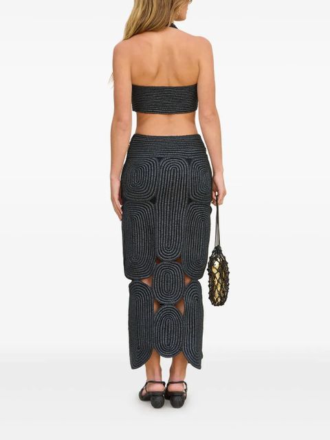 Cult Gaia Leila crochet dress - Black