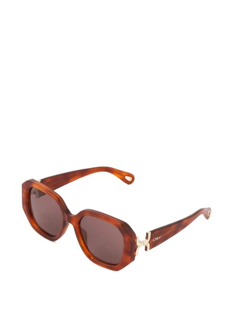 Chloé geometric-frame sunglasses - Brown - zdjęcie produktu nr 2