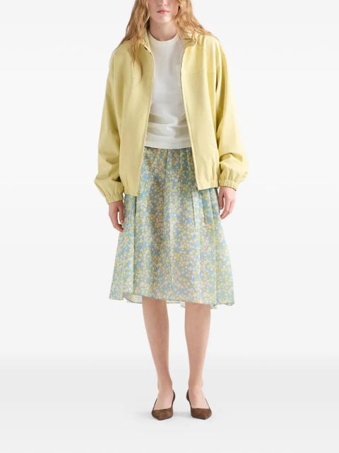 Prada hooded nappa leather jacket - Yellow - zdjęcie produktu nr 2