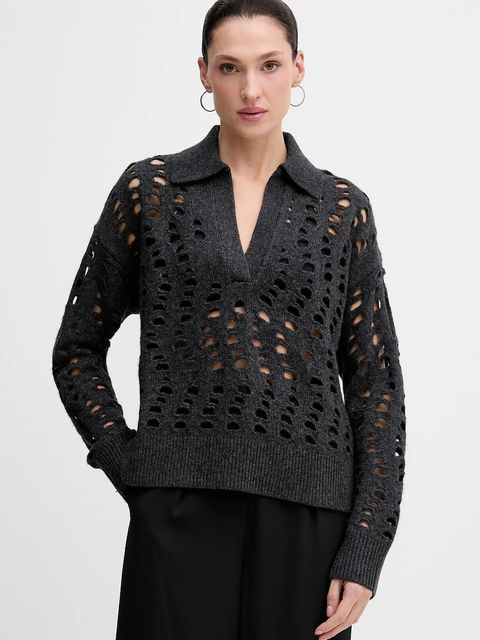 Sisley sweter damski kolor szary 1UFLL401F - zdjęcie produktu nr 1