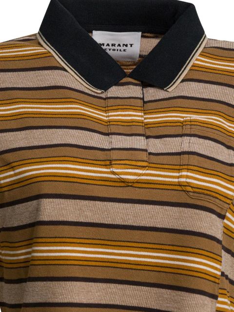 MARANT ÉTOILE striped polo top - Neutrals