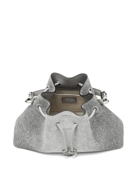 Jimmy Choo small Cinch drawstring shoulder bag - Grey