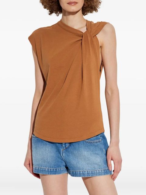 ISABEL MARANT Nayda twisted top - Brown