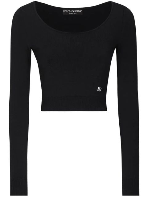 Dolce & Gabbana ribbed knit top - Black - zdjęcie produktu nr 1