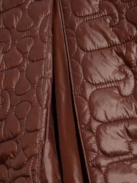 GANNI quilted coat - Brown