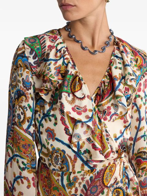 ETRO Peau D'ange ruffled paisley-print maxi dress - Neutrals