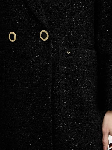 Armani Exchange płaszcz z dodatkiem wełny