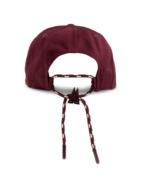 Moncler logo baseball cap - Red