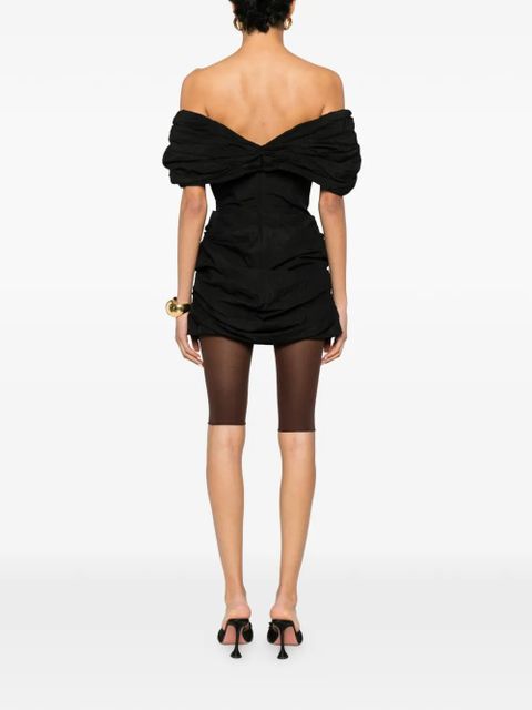 Magda Butrym ruched off-the-shoulder mini dress - Black