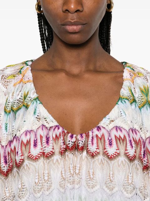 Missoni crochet-knit mini dress - White