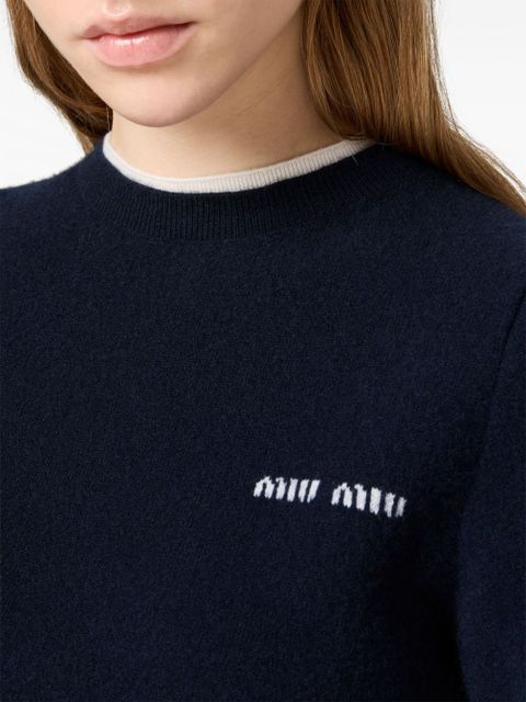 Miu Miu crew-neck T-shirt - Blue
