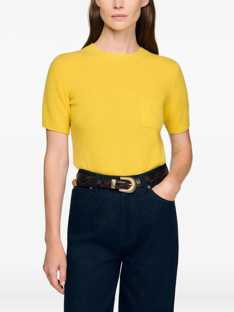 SANDRO pocket short-sleeve top - Yellow - zdjęcie produktu nr 2