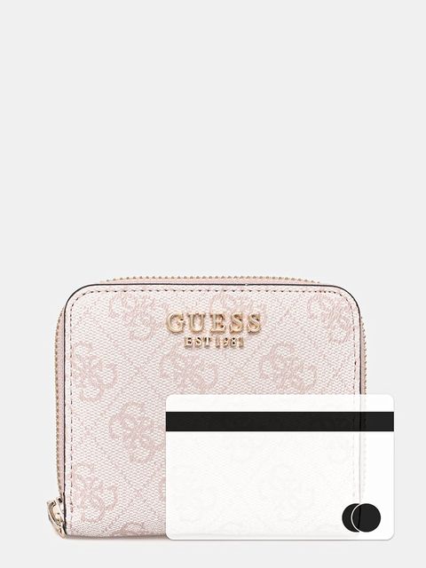 Guess portfel KATYA damski kolor różowy SWSG96 52137