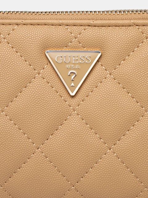 Guess torebka kolor beżowy HWEQG9 50973