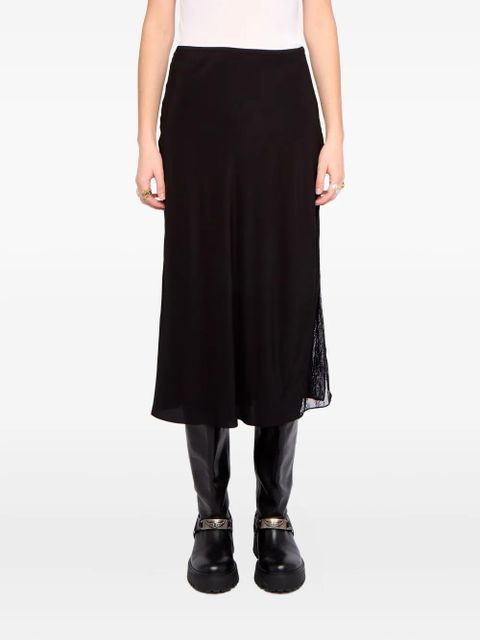 Zadig&Voltaire Jayla lace midi skirt - Black