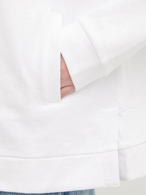 United Colors of Benetton bluza bawełniana damska kolor biały z kapturem gładka 3UNID500R