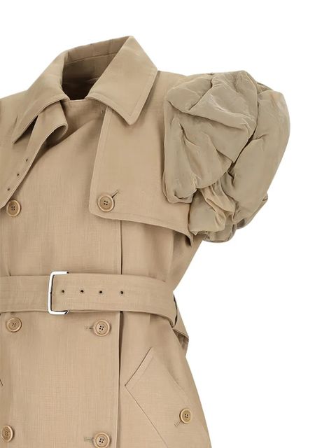 Max Mara puffed-sleeve double-breasted coat - Neutrals
