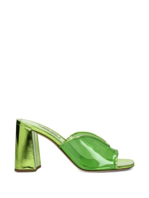 Miu Miu transparent leather heeled sandals - Green - zdjęcie produktu nr 1