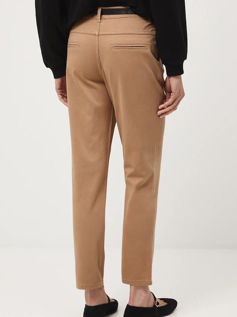 Medicine spodnie damskie kolor czarny fason chinos medium waist