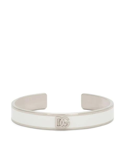 Dolce & Gabbana logo-plaque cuff bracelet - Silver - zdjęcie produktu nr 1