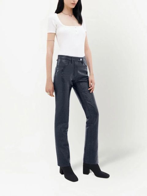 Courrèges slim-fit vinyl trousers - Blue - zdjęcie produktu nr 2