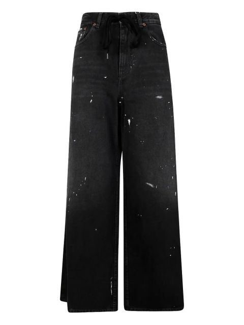 MM6 Maison Margiela splatter-detail jeans - Black - zdjęcie produktu nr 1