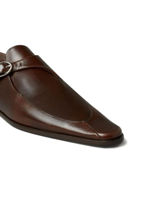 Tory Burch twisted monk-strap loafers - Brown