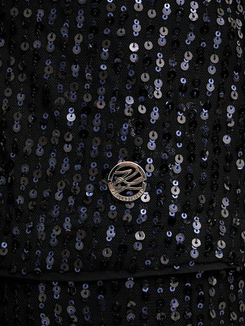 Karl Lagerfeld bluzka damska kolor czarny wzorzysta A4W11020