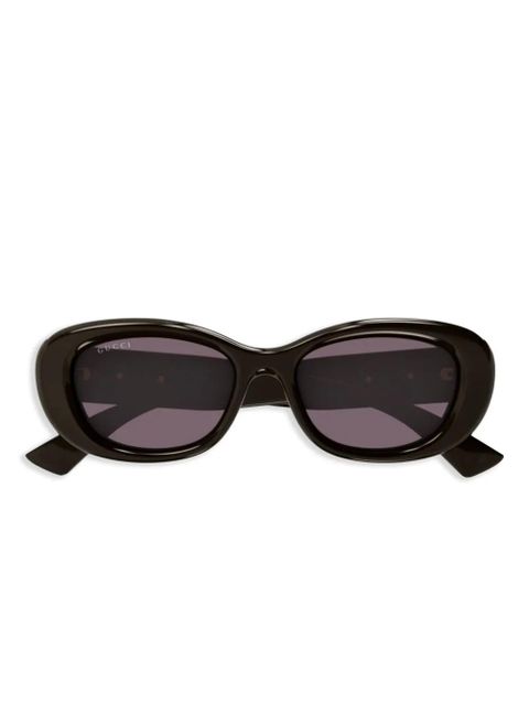 Gucci Eyewear Double G sunglasses - Brown - zdjęcie produktu nr 1